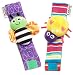 Lamaze® High Contrast Wrist Rattles, Baby-Girl Pretty Pastels