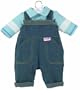 Corolle Denim Overalls Set, fits 12 inch baby dolls