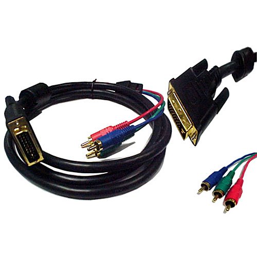 2M HIGH QUALITY DVI DVI-I to 3 RCA Phono to Component Cable Video PC TV UK 2M HIGH QUALITY DVI DVI-I to 3 RCA Phono to Component Cable Video PC TV UK