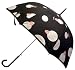 Black Ladybug Rain Umbrella, Full Size Designer Classic Dome Shaped Automatic Stick R...