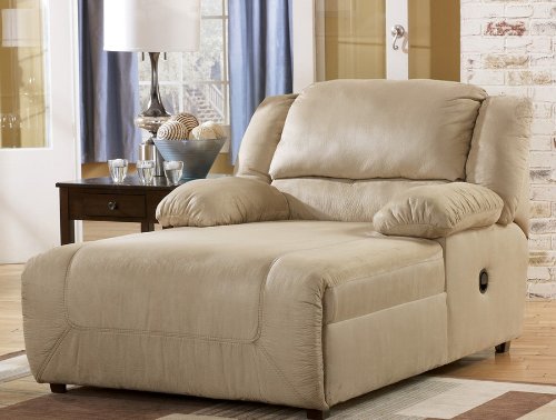 Contemporary Press Back Khaki Chaise