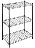 Whitmor 6070-3436 Supreme Small 3-Tier Shelving, Black