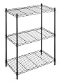 Whitmor 6070-3436 Supreme Small 3-Tier Shelving, Black