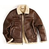 BGSD Men's Flight Lamb Shearling Bomber Jacket by Hunting Clothing