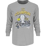 #48 Jimmie Johnson Gray Official Lowe's Champ Long Sleeve T-shirt