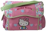 Hello Kitty Diaper Bag with Flap Closure - Patchwork Design, Pink