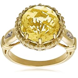 10k Yellow Gold Lemon Quartz Ring