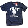 FDNY T-SHIRT, Officially Licensed Crewneck New York Fire Department Athletic Tee, Navy