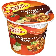 Maggi 5 Minuten-Terrine Gulaschtopf, 8er Pack (8 x 61 g Becher)