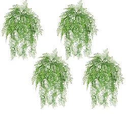 FOUR 26" Artificial Maiden Hair Fern grass Hanging Bushes
