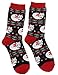 Davco Women's Christmas Kitty Cat Crew Socks (2Pr), One Size
