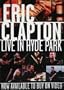 Eric Clapton ~ Live in Hyde Park ~ RARE! Poster ~ Approx. 20'' x 30"
