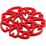 Guzzini GU-2372.00-65 Love Silicone Trivet, 6.6-Inch, Red