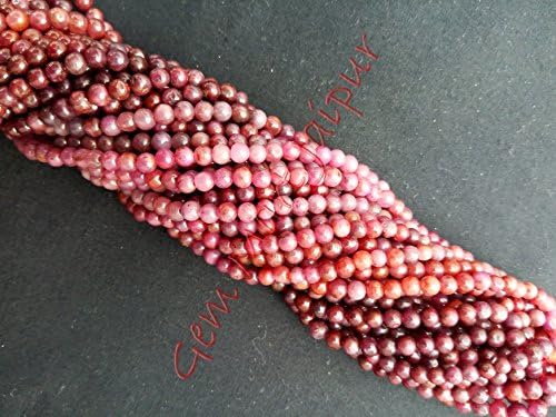 1 Strand for necklace of Natural RUBY Round Shape Beads, cabochon spacer Beads, cabochon Beads strand, Beads size range is 3 mm - 4 mm 16 Inch each strand