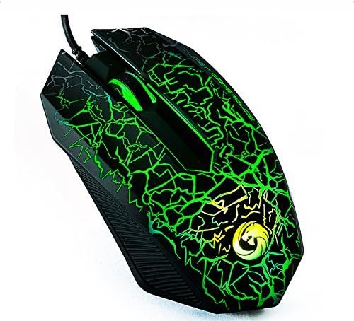 Professional Wired Gaming Mouse with Dazzling Stripes, Durable and High-performance Gaming Mouse with Comfortable Touch Feeling, Breathing Light Installed, Best Match for Your Desktop or Laptop Computer