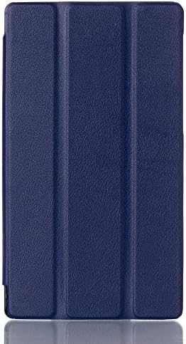 Visotre (5 Colors) Lenovo Tab 2 A7-10F Case - Premium PU Leather Tablet Case Cover for Lenovo Tab 2 A7-10F, 3 Fold Custer Texture with Multi-Angle Stand(Dark Blue)