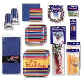 Creative Converting Birthday Party Stripes Kit For 16