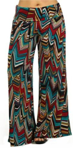 Plus Women's High Waist Wide Leg Stretchy Guacho Palazzo Pants