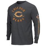 NFL Men's Chicago Bears Gridiron Tough III Long Sleeve Basic Tee (Dark Heather Grey, X-Large)