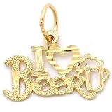 14k Gold I Love Beer Charm Pub Drinker Bar Mug Jewelry