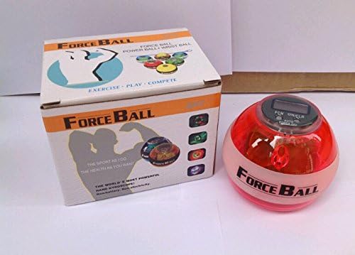 Usabestdeal® Force Ball /Power Ball/ Wrist Ball with Speed Counter and Led Light- Forearm Exerciser,including One Lanyard. Good for Fingers, Wrists, Hands, Forearms, Shoulders and Relevant Joint. (red)