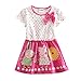 Coralup Little Girls Cartoon Long Sleeved Casual Cotton Dress 4-5Years Pink