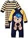 Gerber Baby-Boys Newborn Navy Bear 2 Pack Coverall, Navy Bear, 3-6 Months