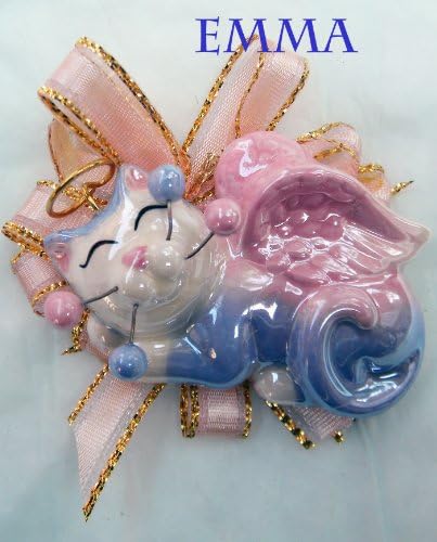 WhimsiClay Emma Pin WITH RIBBON