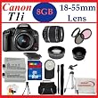 Canon EOS Rebel T1i (550D) Digital SLR with 18-55mm Lens + Huge Lens, Battery & Tripod Accessory Package