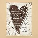 Personalized Unframed Heart Wedding Canvas -18 x 24 - Wedding Gifts