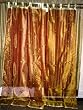 Gift Idea -2 Organza Copper Gold Starburst Sari Curtains Sheer Indian Panels 92