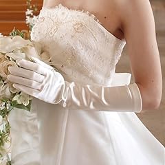 ウェディンググローブ【サテンロンググローブ】40㎝オフホワイト
