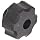 DimcoGray Black Thermoplastic Fluted Torque Knob Female, Thru Hole Brass Insert: 5/16-18" Thread x 5/8" Depth, 1-1/2" Diameter x 1" Height x 3/4" Hub Diameter x 3/8 Hub Length (Pack of 10)