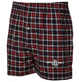 NCAA Houston Rockets Black-Red Plaid Match-Up Boxer Shorts (Small)