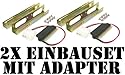 2Stück Einbauset 6,4cm(2,5") zu 8,9cm(3,5") intern für 6,4cm(2,5") HDD Festplatten mit Adapter - Einbaurahmen für 6,4cm(2,5 Zoll) Laufwerke - Flexible Befestigungsmöglichkeit