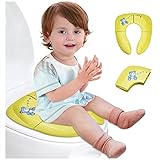 Beautyhouse 折りたたみ式 幼児用補助便座 おまる 赤ちゃん 可愛い 安全 無毒 子供用トイレ便座 外出 ショッピング トイレトレーニング 家庭用 旅行用 持ち運び 携帯型　便座カバー　補助