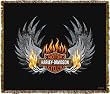 Harley-Davidson&reg; Motorcycles Pipe Wings Throw Blanket