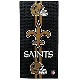 New Orleans Saints 30" x 60" Black Team Stripe Beach Towel