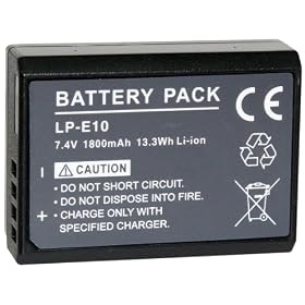 Zeikos ZE-LPE10 Lithium Battery for Canon LPE10 (1800mAh)