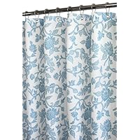 Park B. Smith Floral Swirl Watershed Shower Curtain, White/French Blue