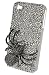 セレブデコ電ケース総ストーンに蜘蛛　デコ　ケース iphone4/4S