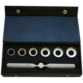 Watch Case Opener and Closer Grooved Dies For Rolex Watch Back in Leather Box