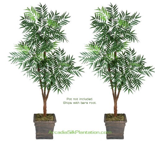 Two 6′ Phoenix Tripled Artificial Trees Silk Plants