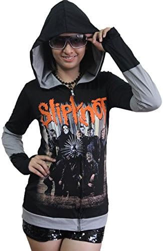 Skullangel DIY Slipknot Metal Rock Thumbhole Funky Hoodie Jacket Top Tshirt