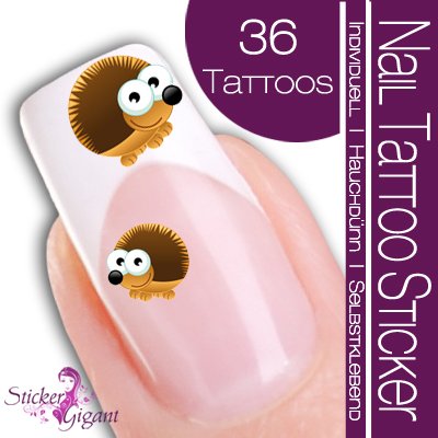 Nail Tattoo Sticker Comic / Cartoon - Igel Preisvergleich