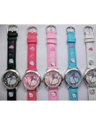5pcs Cute Hello kitty Lady Girl Quartz Wrist Watch Lady Gift 5 Color