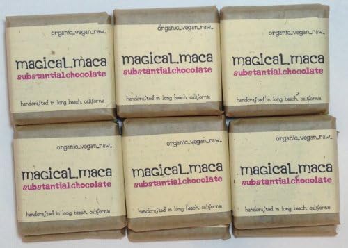 Magical Maca: 12 Bars of Pure, Raw Chocolate that is also Vegan (Dairy and Egg Free), Organic - Non-GMO, Gluten-Free and Soy-Free. Handamade with Love. Manufactured in Long Beach-CA