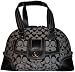 Women's Coach Purse Handbag Hampton Signature Zip Satchell Black White/Black
