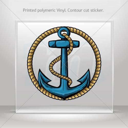 Decal Stickers Anchor car Boat Vehicle ATV jet-ski Garage door 6 X 6 Inches Vinyl color print 0600 XZE42