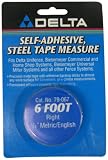 Delta 79-067 6-Foot Right 3/4-Inch Wide Metric/English Adhesive-Backed Measuring Tape